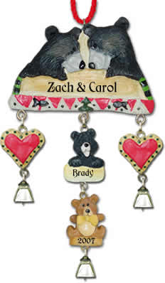 Personalized Bear Christmas Ornament