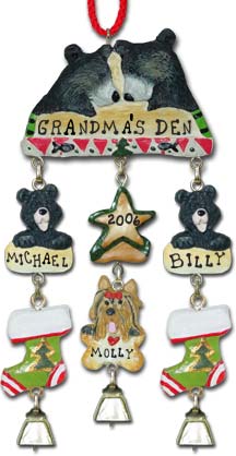 Personalized Bear Christmas Ornament