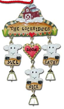 Personalized Farm Christmas Ornament