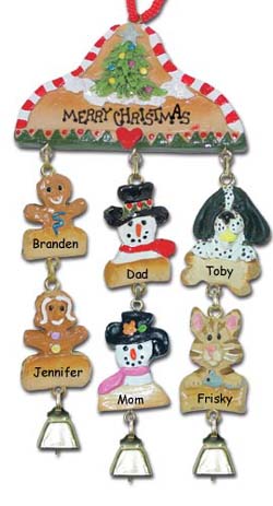 Black Spaniel Personalized Christmas Ornament