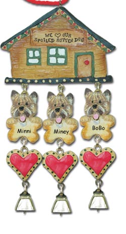 Cairn Terrier Personalized Dog Christmas Ornament