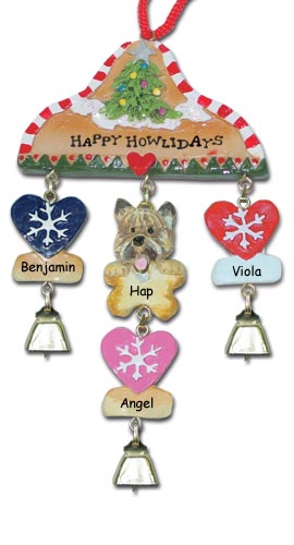 Cairn Terrier Personalized Dog Christmas Ornament