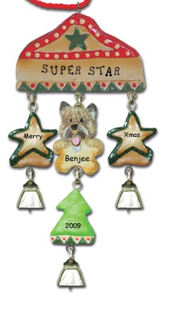 Cairn Terrier Personalized Dog Christmas Ornament