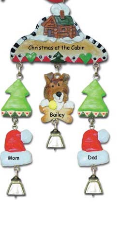 Personalized Collie Christmas Ornament