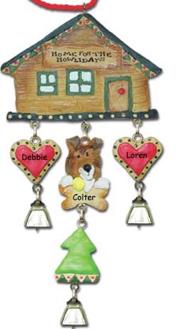Personalized Collie Christmas Ornament