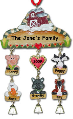 Personalized Cow Ornament