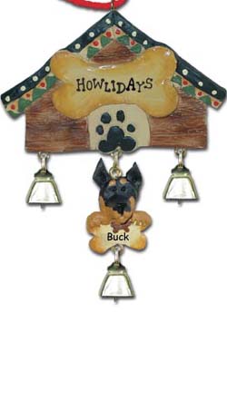 Doberman Pinscher Personalized Dog Christmas Ornament