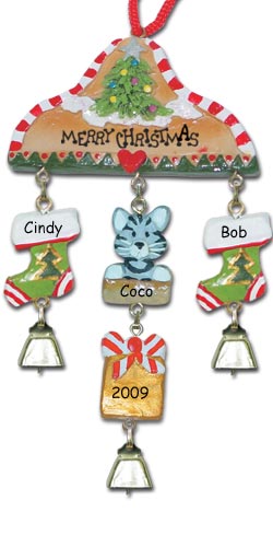 Gray Tabby Cat Ornament