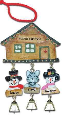 Gray Tabby Cat Ornament