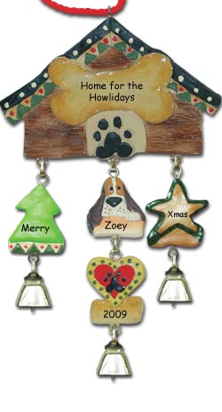 Hound Dog Personalized Christmas Ornament