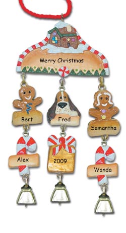 Hound Dog Personalized Christmas Ornament