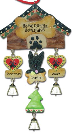 Scottish Terrier Personalized Christmas Ornament