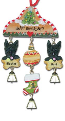Scottish Terrier Personalized Christmas Ornament