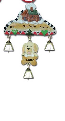 Yellow Labrador Personalized Christmas Ornaments
