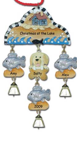 Yellow Labrador Personalized Christmas Ornaments