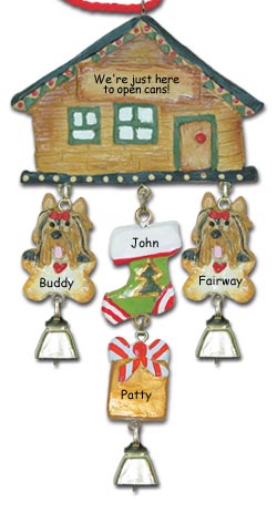 Yorkshire Terrier Personalized Dog Christmas Ornament
