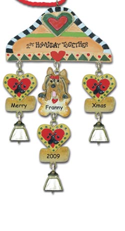 Yorkshire Terrier Personalized Dog Christmas Ornament