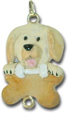 Yellow Labrador Christmas Charm