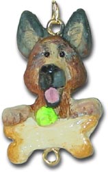 German Shepherd Personalized Dog Christmas Ornament Charm