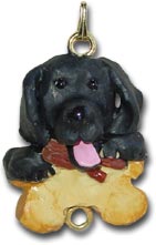 Black Labrador Retriever 
     Dog Christmas Ornament Charm