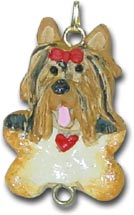 Yorkshire Terrier Dog Christmas Ornament Charm
